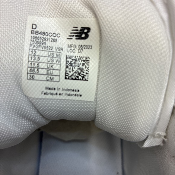 New Balance 480 Men's Shoes White BB480-COC Men's Size 12 - Picture 10 of 14